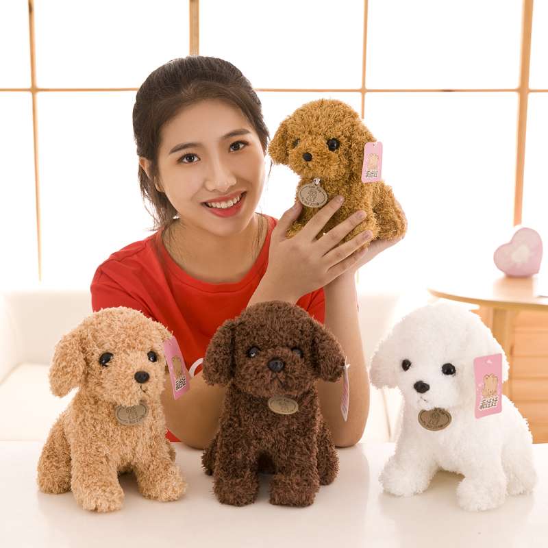 犬 ぬいぐるみ もこもこ愛されトイプードル人形