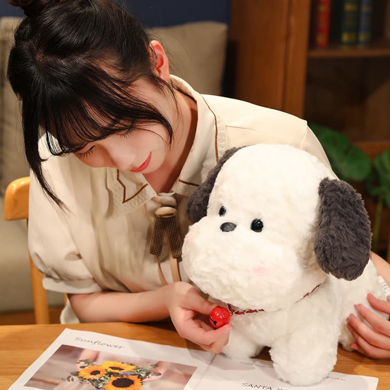 犬 ぬいぐるみ もふもふシュナウザーお座りぬいぐるみ