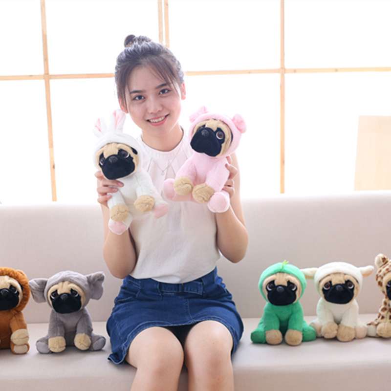 犬 ぬいぐるみ おすわりパグの着ぐるみぬいぐるみ