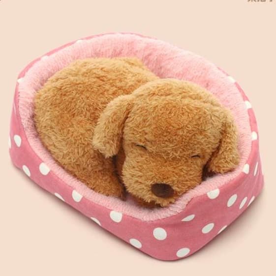 犬 ぬいぐるみ おやすみベッド付き トイプードル ぬいぐるみ