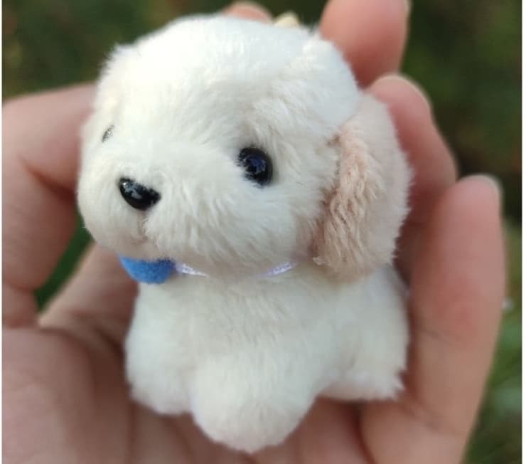 犬 ぬいぐるみ ふわもこポメラニアン キーホルダー人形