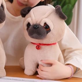 犬 ぬいぐるみ もちもちパグの癒しぬいぐるみ