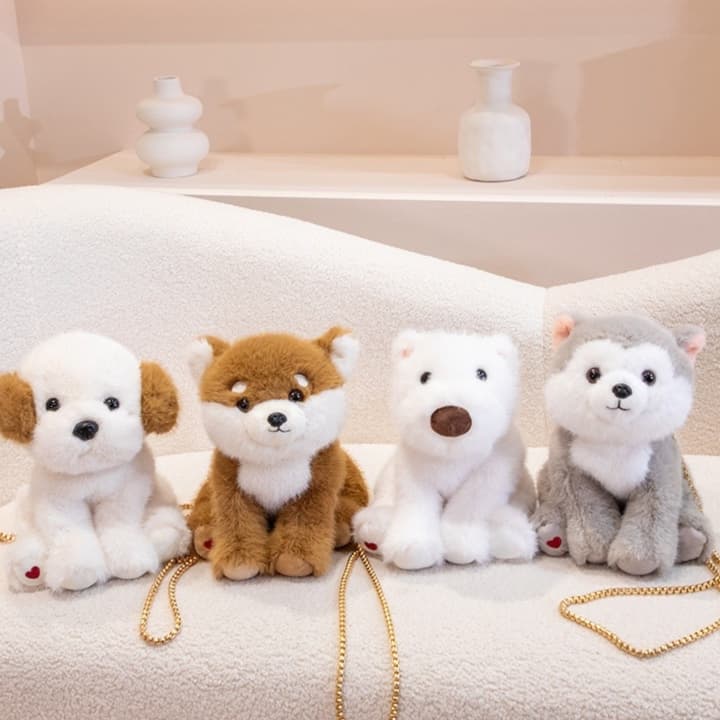 犬 ぬいぐるみ もふもふ秋田犬 癒しの親子ぬいぐるみ