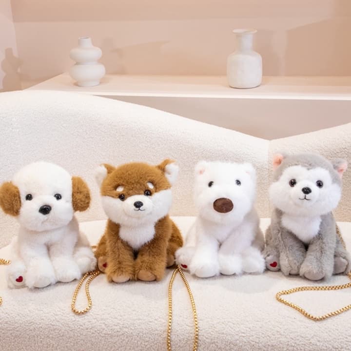 犬 ぬいぐるみ もふもふ秋田犬 癒しの親子ぬいぐるみ