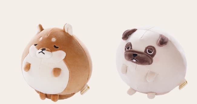 犬 ぬいぐるみ もちもちパグ＆柴犬 抱き包みぬいぐるみ