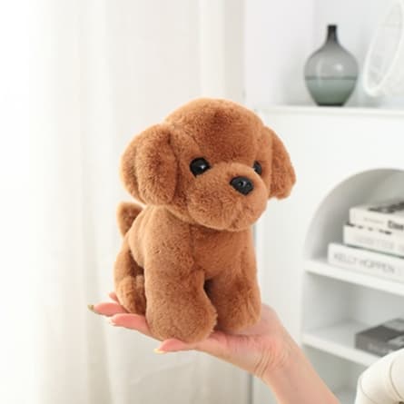 犬 ぬいぐるみ ふわもこトイプードル おすわりぬいぐるみ