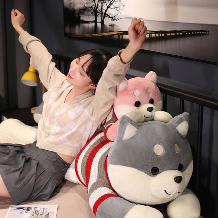 犬 ぬいぐるみ もふもふ柴犬抱き枕ぬいぐるみ