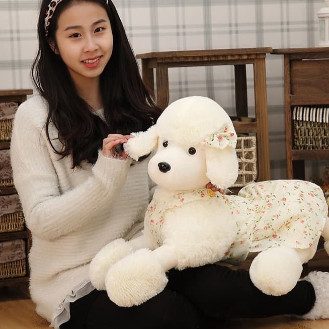 犬 ぬいぐるみ ふわもこ トイプードル 抱き枕 ぬいぐるみ