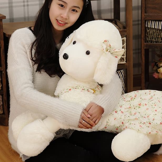 犬 ぬいぐるみ ふわもこ トイプードル 抱き枕 ぬいぐるみ