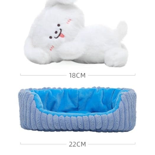 犬 ぬいぐるみ もふもふポメくんとおやすみベッド