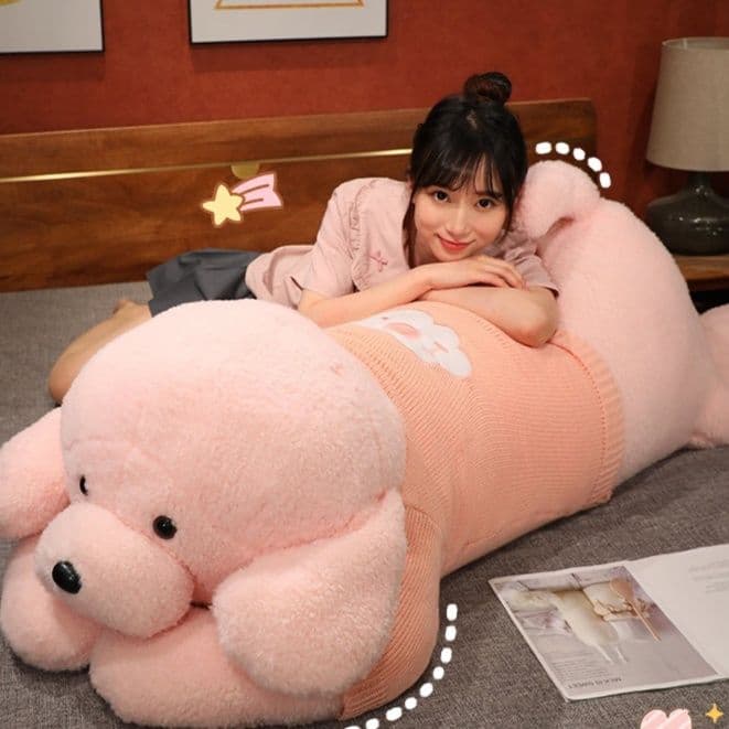 犬 ぬいぐるみ もふもふトイプードル抱き枕