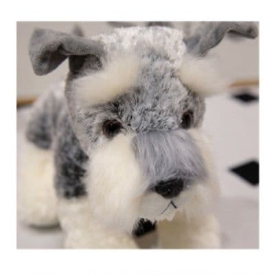 リアル毛並みシュナウザー抱きぬいぐるみ