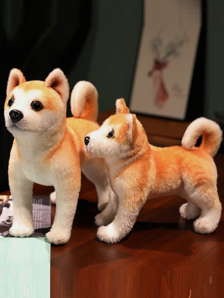 犬 ぬいぐるみ 本物そっくり立ち姿柴犬ぬいぐるみ