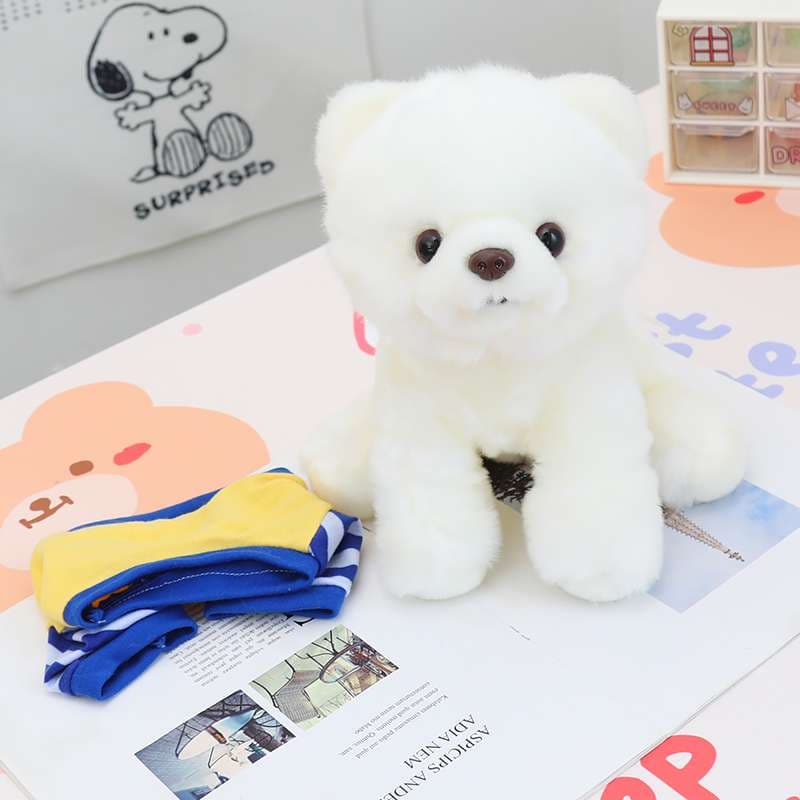 犬 ぬいぐるみ もこもこポメラニアン マリン