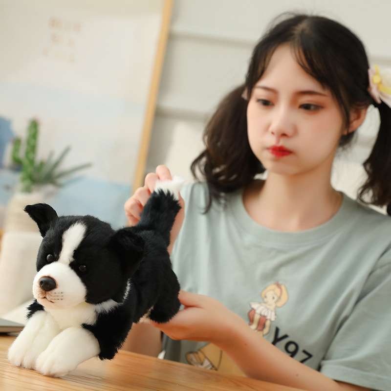 犬 ぬいぐるみ もふもふボーダーコリー ぬいぐるみ