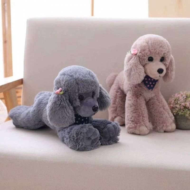犬 ぬいぐるみ もふもふ フラワートイプードル ぬいぐるみ