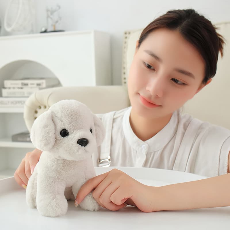 犬 ぬいぐるみ ふわもこトイプードル おすわりぬいぐるみ