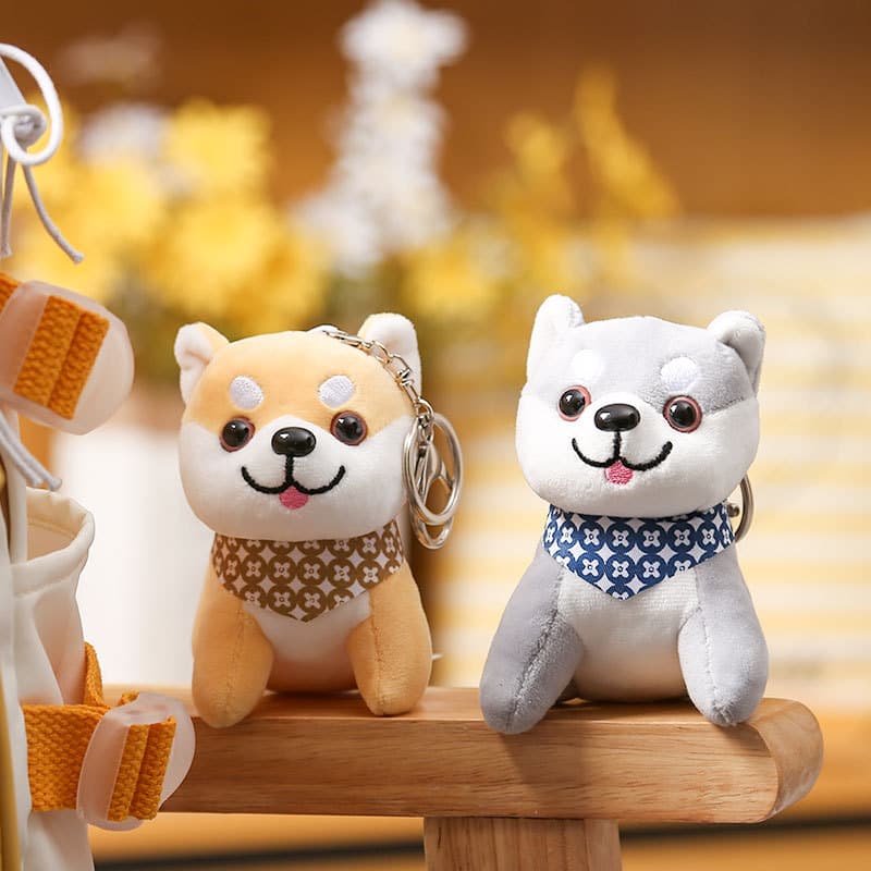 犬 ぬいぐるみ 笑顔がかわいい豆柴ぬいぐるみキーホルダー