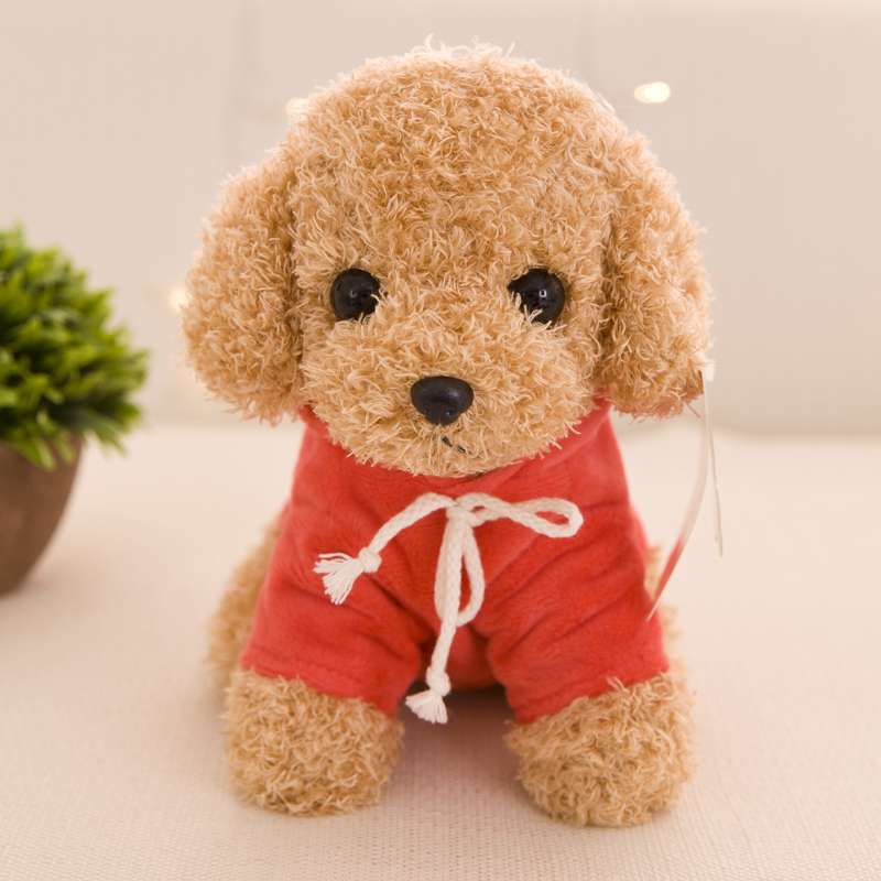 犬 ぬいぐるみ もこもこ愛されトイプードル人形