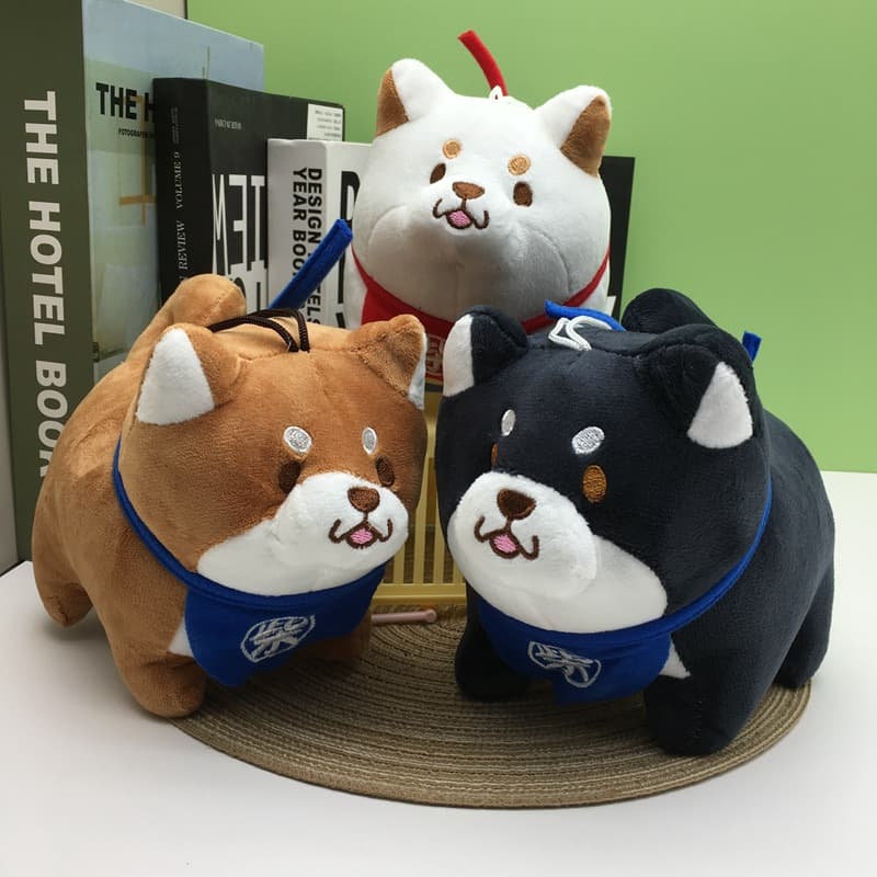 犬 ぬいぐるみ もちもち豆柴ぬいぐるみ 癒し系バンダナ付き