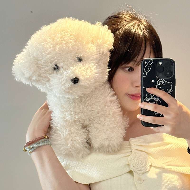 犬 ぬいぐるみ ふわもこ トイプードルの赤ちゃん ぬいぐるみ