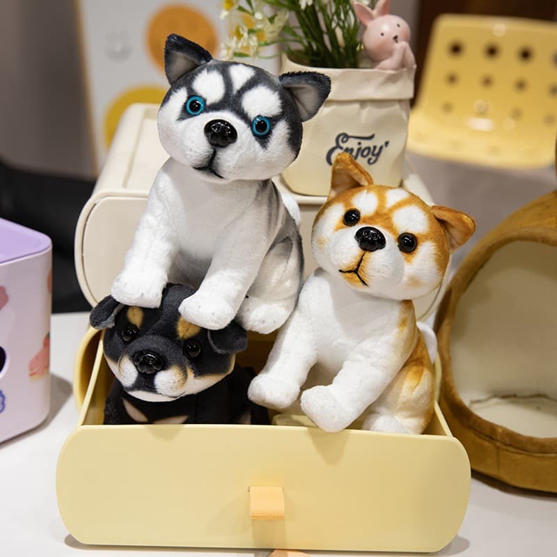 犬 ぬいぐるみ もこもこハウス付き柴犬ぬいぐるみセット