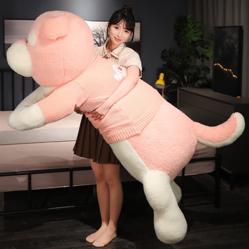 犬 ぬいぐるみ やすらぎの大きなシュナウザーぬいぐるみ