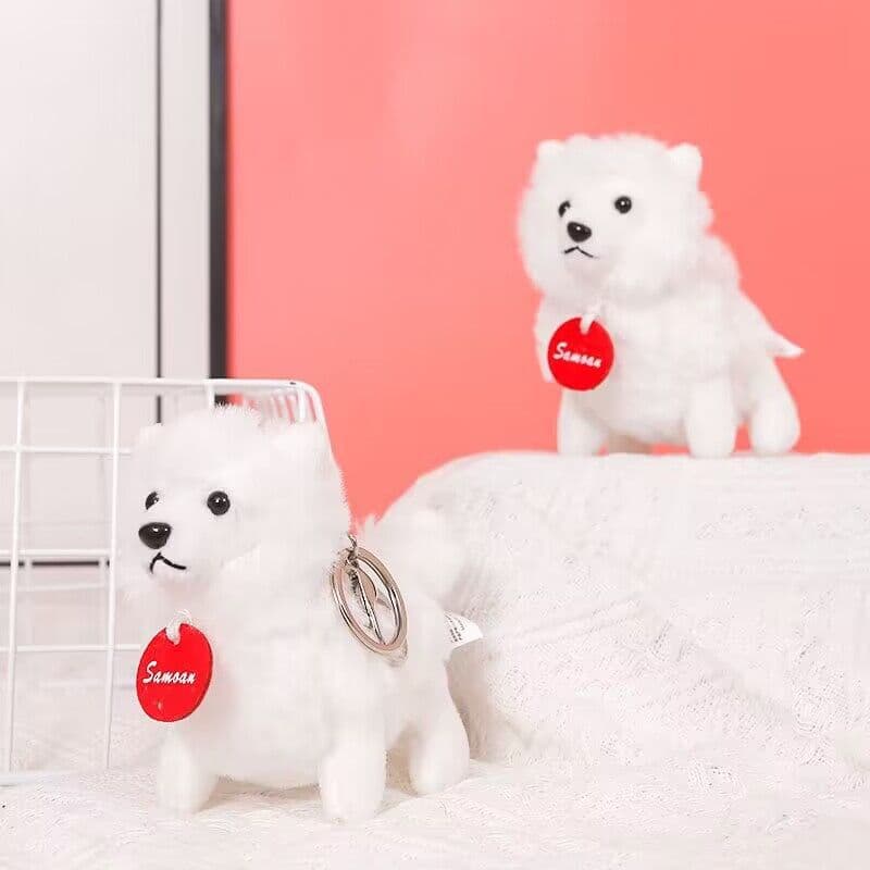 犬 ぬいぐるみ もふもふポメラニアン キーホルダー