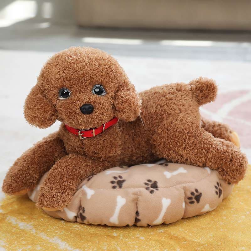 犬 ぬいぐるみ もふもふトイプードルのおやすみぬいぐるみ