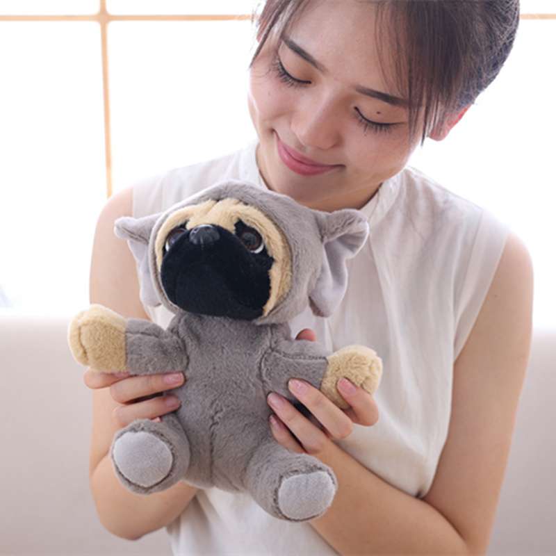 犬 ぬいぐるみ おすわりパグの着ぐるみぬいぐるみ