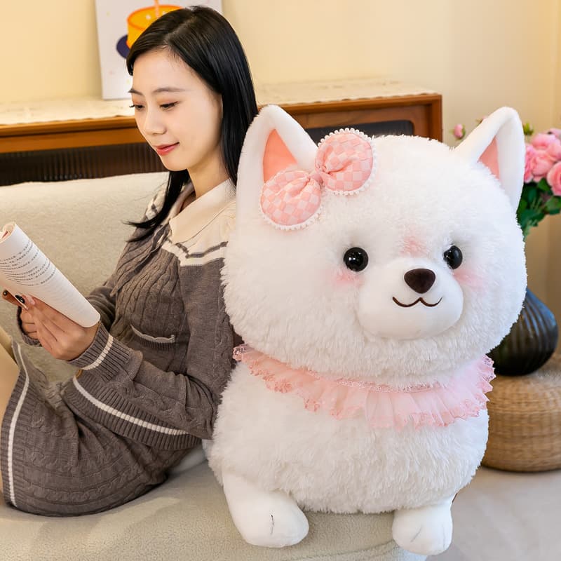 犬 ぬいぐるみ もふもふポメラニアン おめかしぬいぐるみ