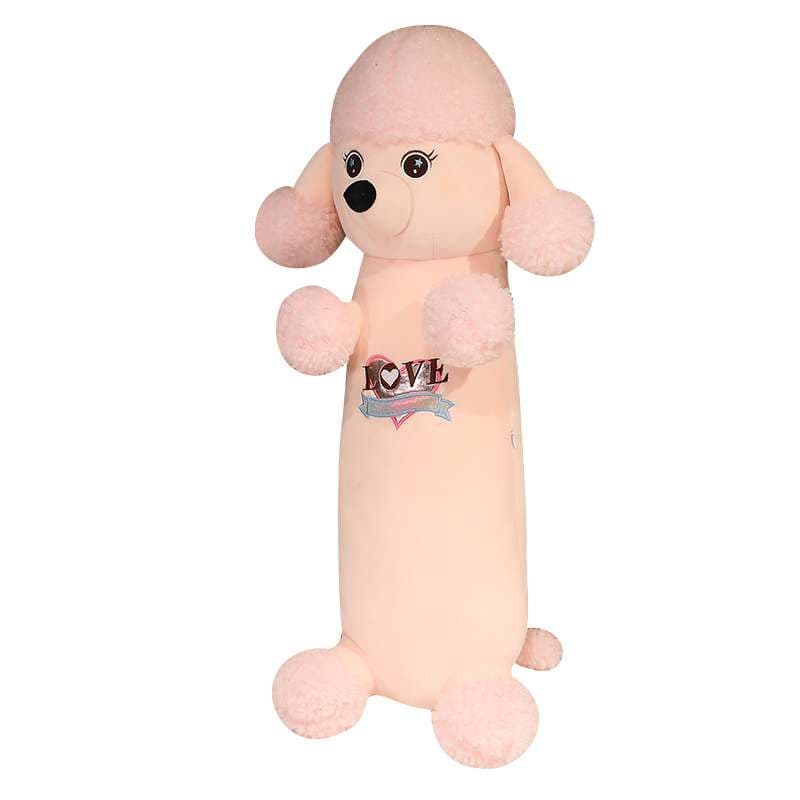 犬 ぬいぐるみ もちもちトイプードル抱き枕 シリンダー型
