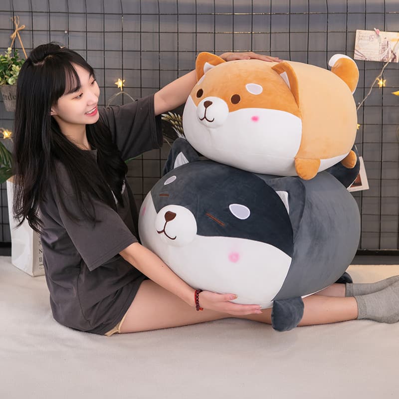 犬 ぬいぐるみ もちもち豆柴 抱き枕 ぬいぐるみ