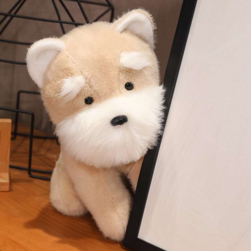 犬 ぬいぐるみ もふもふシュナウザーの親子ぬいぐるみ