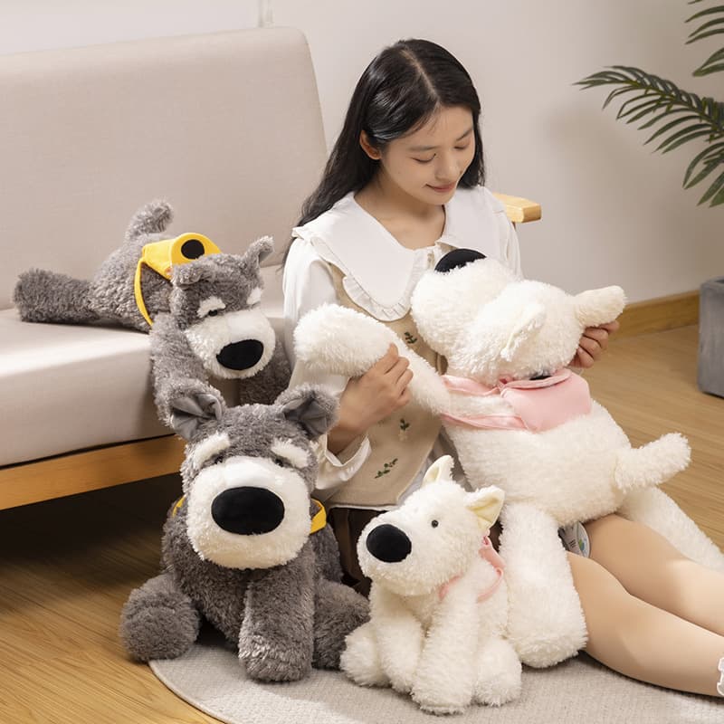 犬 ぬいぐるみ もこもこシュナウザーぬいぐるみ