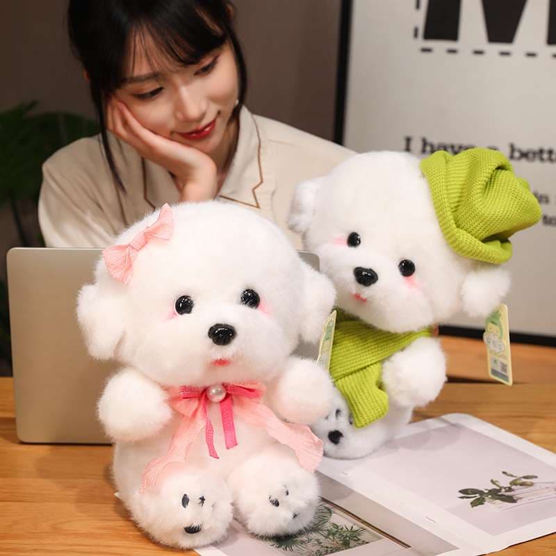 犬 ぬいぐるみ もこもこポメラニアン カップル ぬいぐるみ