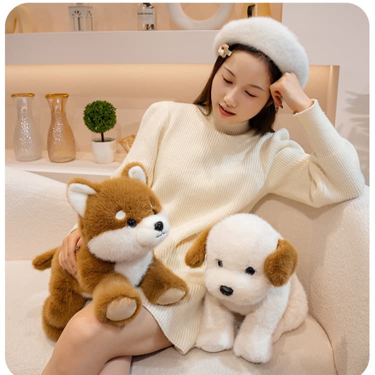 犬 ぬいぐるみ もふもふ秋田犬 癒しの親子ぬいぐるみ