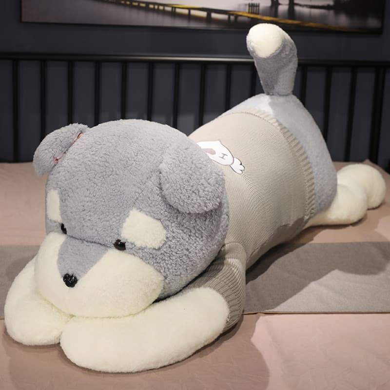 犬 ぬいぐるみ やすらぎの大きなシュナウザーぬいぐるみ