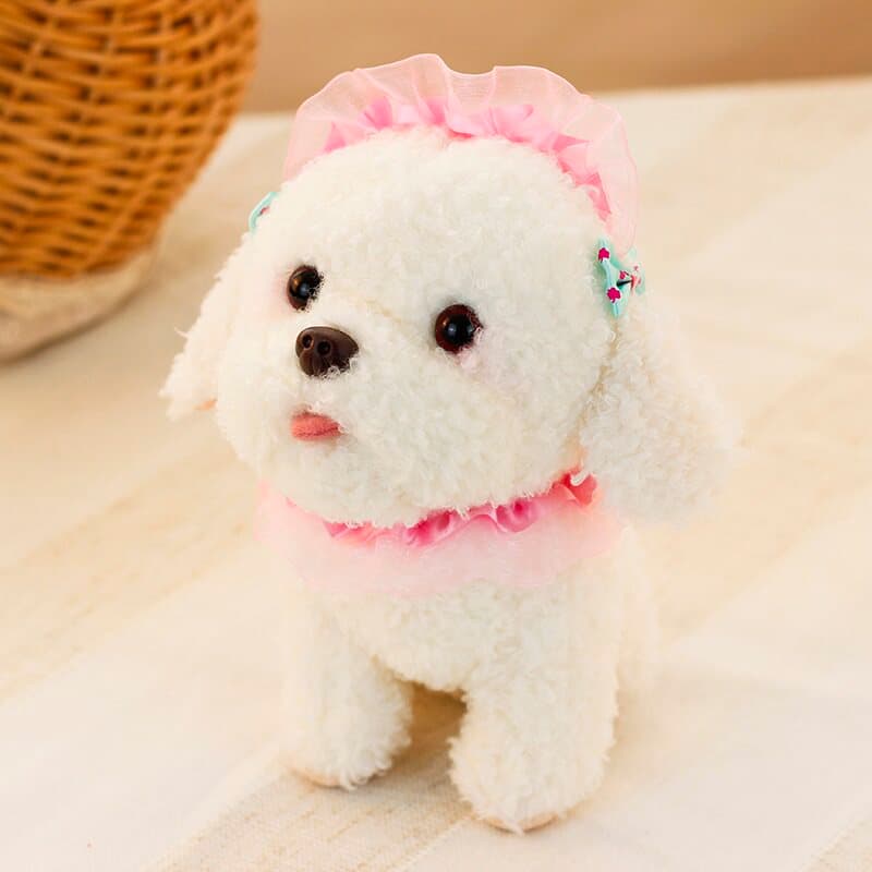 犬 ぬいぐるみ フリル付きおめかしトイプードルぬいぐるみ