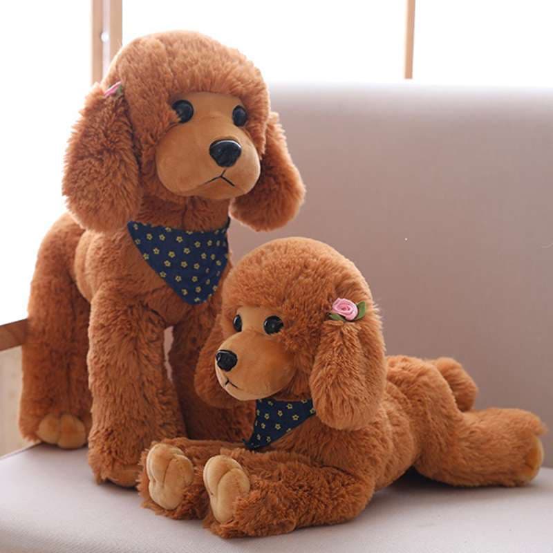 犬 ぬいぐるみ もふもふトイプードル ぬいぐるみ ポーチ付き