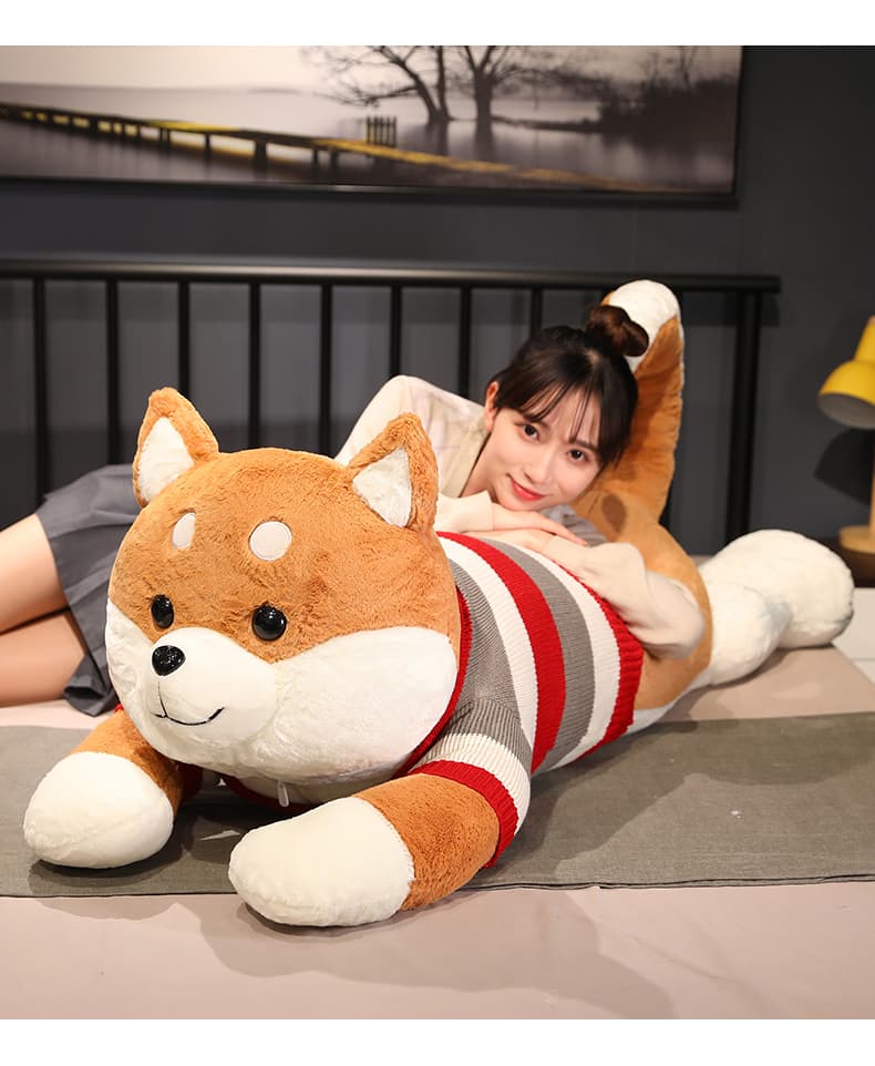 犬 ぬいぐるみ もふもふ柴犬抱き枕ぬいぐるみ