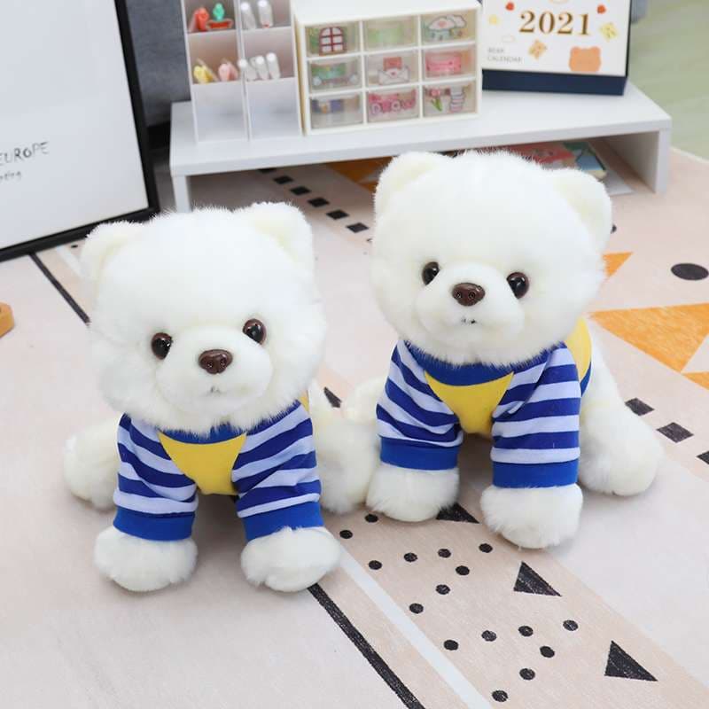 犬 ぬいぐるみ もこもこポメラニアン マリン