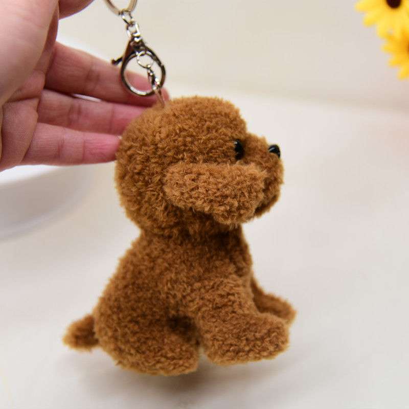 犬 ぬいぐるみ ふわもこトイプードルチャーム