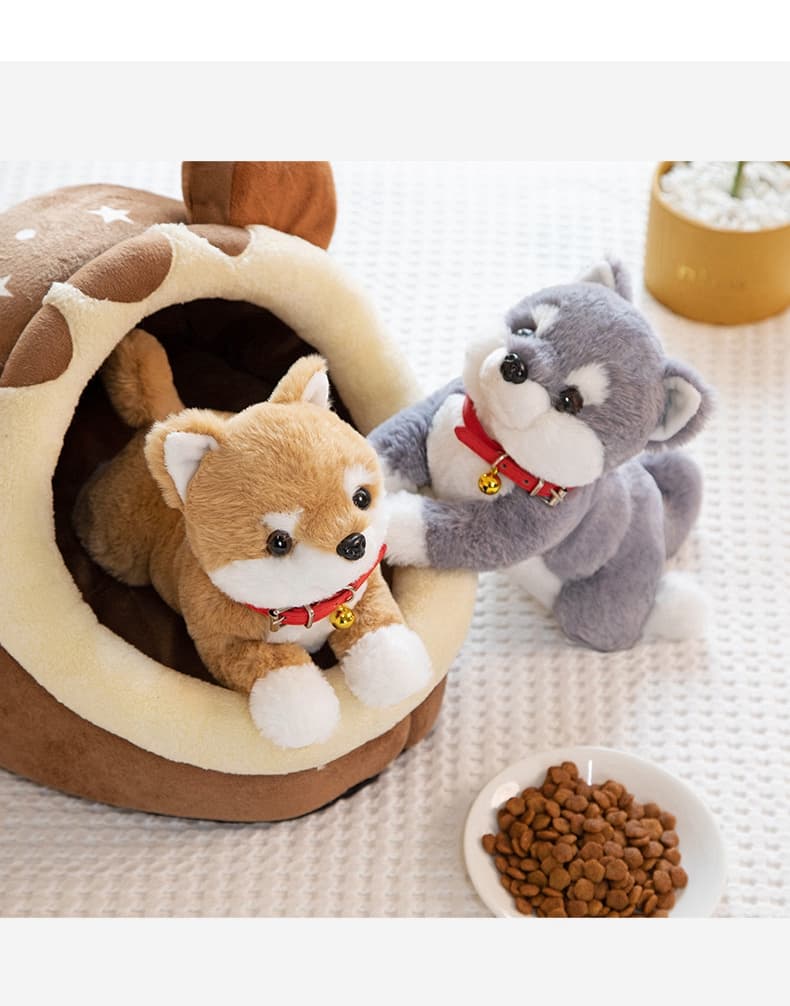 犬 ぬいぐるみ もちもち柴犬のふわふわ抱き枕