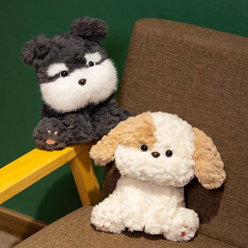 犬 ぬいぐるみ もちふわ シュナウザー抱き枕