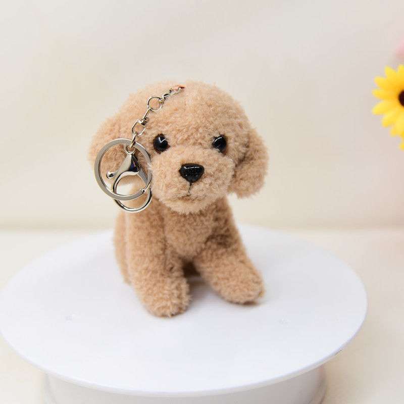 犬 ぬいぐるみ ふわもこトイプードルチャーム