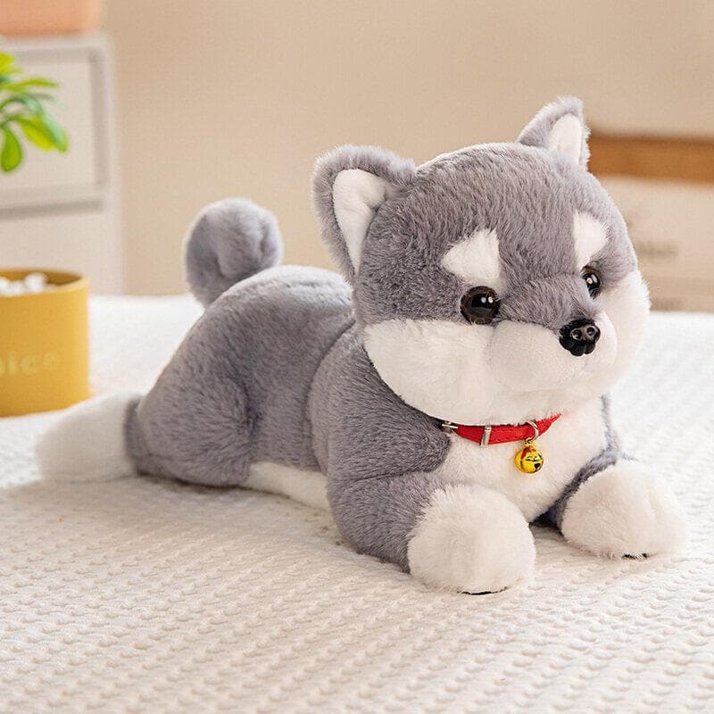 犬 ぬいぐるみ もふもふ豆柴ぬいぐるみ ベル付き首輪