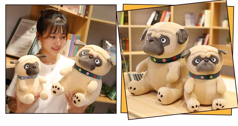 犬 ぬいぐるみ 癒しのお座りパグぬいぐるみ