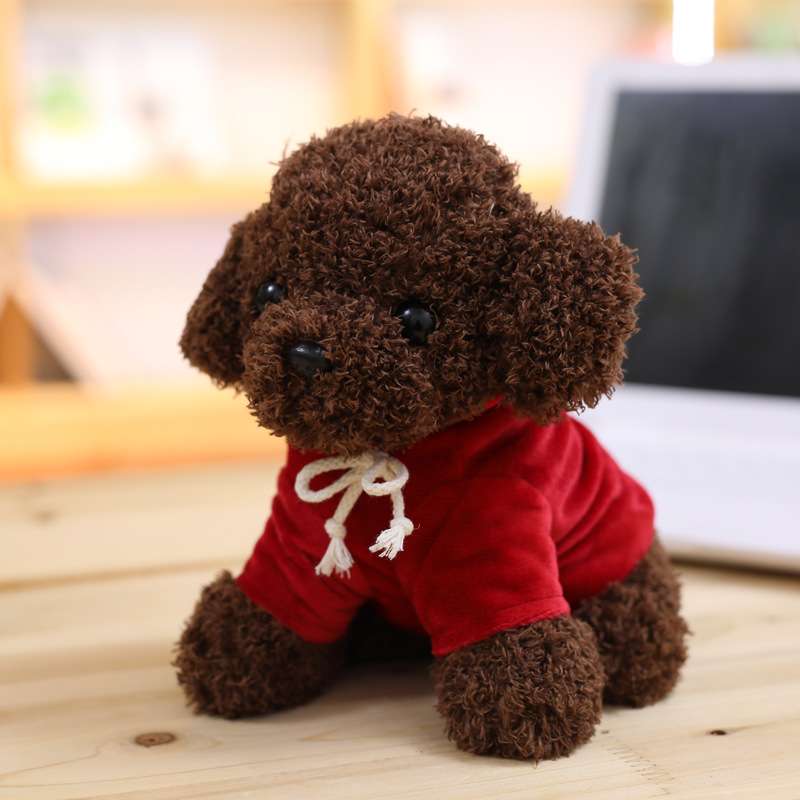 犬 ぬいぐるみ もこもこトイプードル おすわりぬいぐるみ