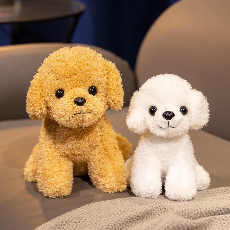 犬 ぬいぐるみ もふもふトイプードル ぬいぐるみ 愛らしい仲間